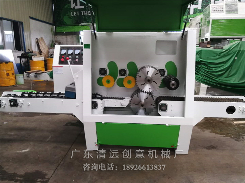 圓木多片鋸機器整體展示，創(chuàng)意超薄鋸片，出材率高達80%