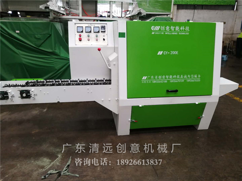 200圓木多片鋸機(jī)型，采用超薄鋸片，出材率高達(dá)80%以上