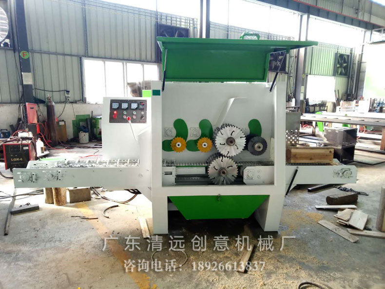 圓木多片鋸，采用超薄鋸片，出材率高達80%以上