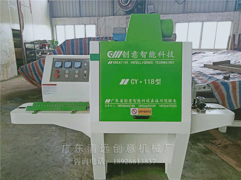 118型圓木多片鋸，采用超薄鋸片，出材率高達(dá)80%以上