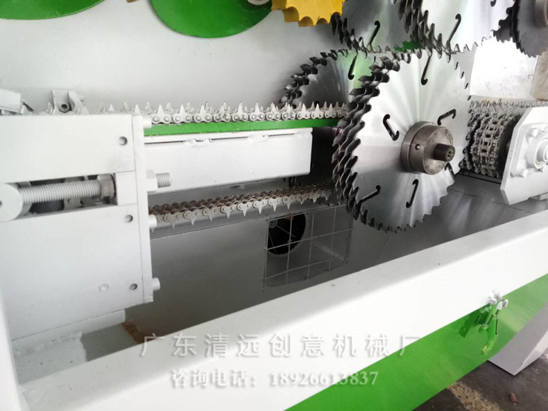 圓木多片鋸內(nèi)倉，采用超薄鋸片，出材率高達80%以上