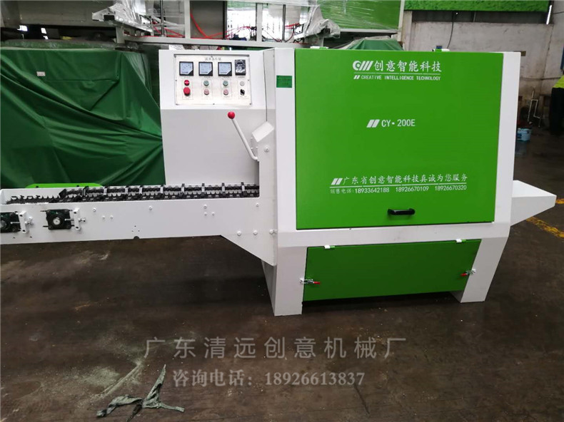 指接板廠多片鋸用臥式圓木多片鋸加工工效高，省人工